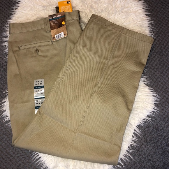 carhartt relaxed fit khaki pants